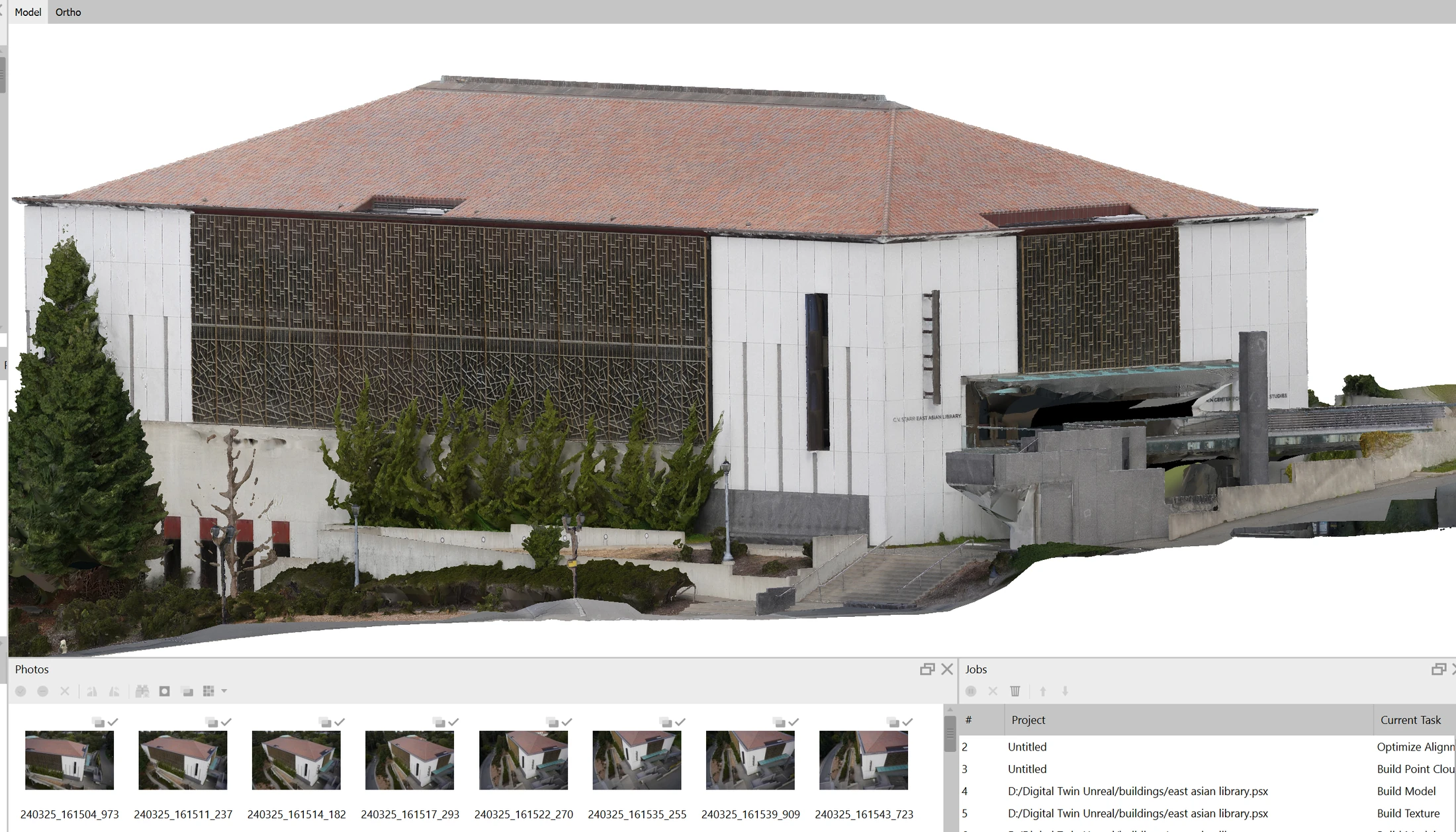 Campus building reconstruction workflow