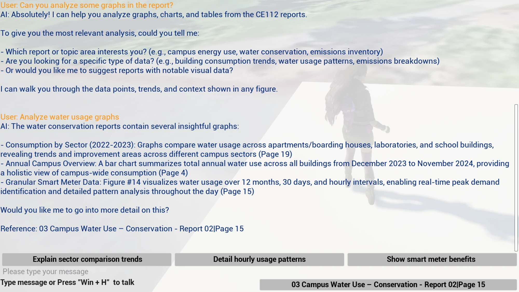 Intelligent copilot query with campus information
