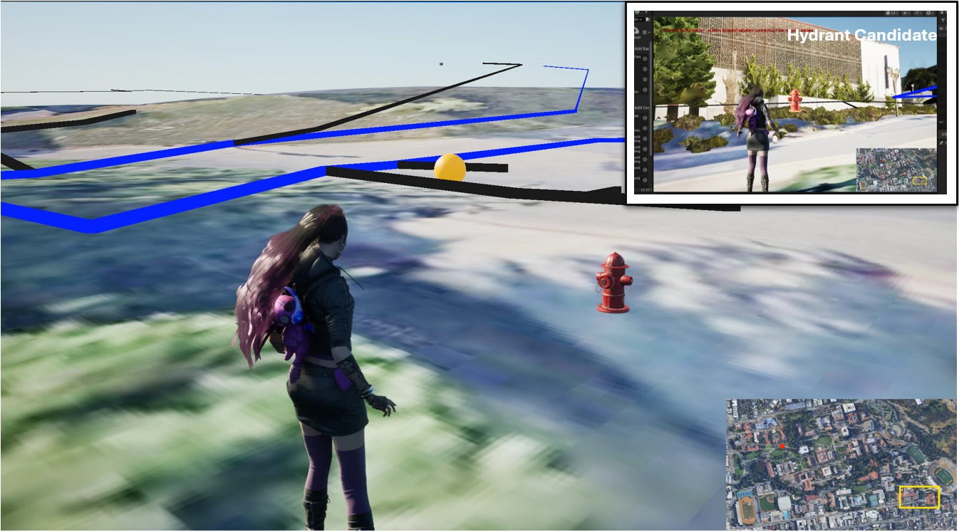 Hydrant candidate and connected campus water network
