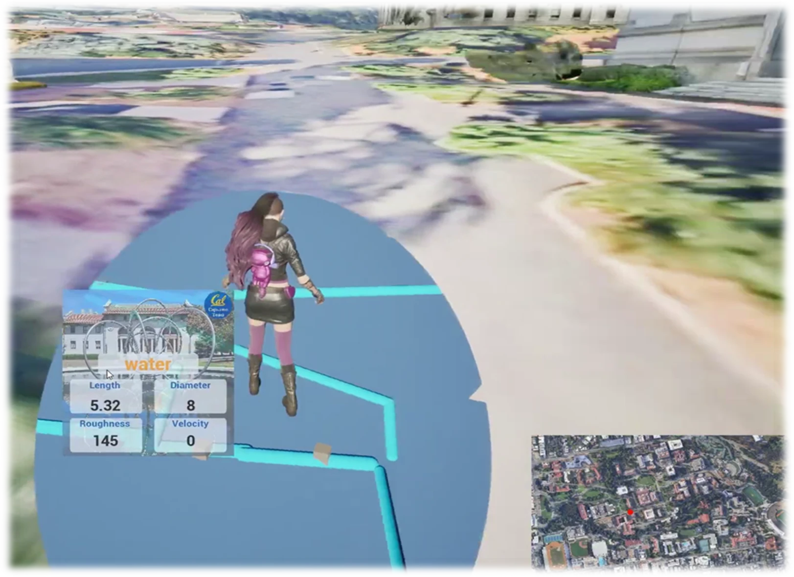 Underground campus pipelines visualized in the digital twin