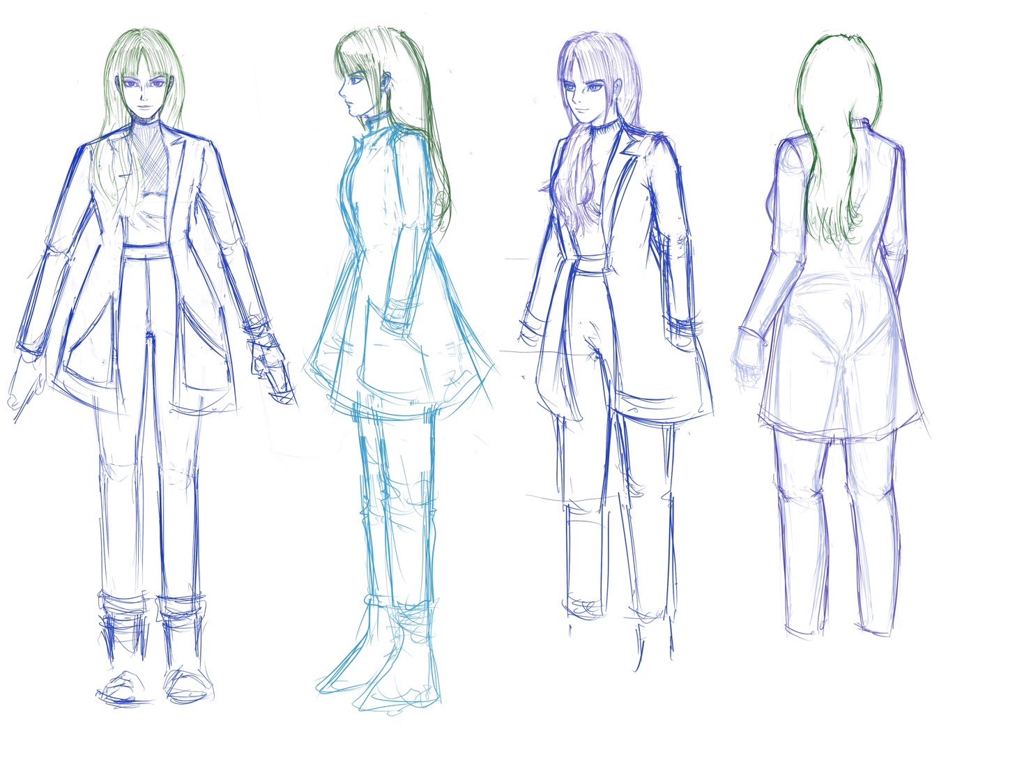 Character design sheet for Magma in human form