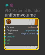 Houdini uniform volume material for water depth